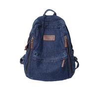 2026 Denim Sac à dos faire vieux sac d'école lavé grande capacité étudiant sac à dos, bleu, 32, Sac à dos de voyage