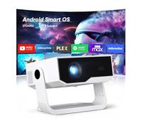 2026 Dernier projecteur Portable avec Android TV, 270 ANSI, Prend en Charge la 4K/1080p, Wi-FI 6 et Bluetooth 5.4, Correction trapézoïdale Automatique