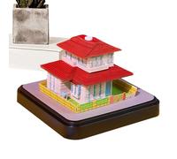 2026 Desk Calendar, 3D Paper Sculpture House, 3.43x3.43x2.6 Inches, Creative Workplace Decor, Holiday Reminder Organizer, Tear-Away Daily Planner for Workstation Study Table Use