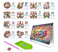 2026 Desk Calendar - DIY Diamond Painting Art Kit with Irregular Shaped Diamonds Diamond Painting Calendar Set DIY Diamonds Art Desk Calendars for Home Office Scheduling Gift