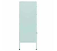 2026 d'été@ Commode Armoire de chambre - JILL'S - Buffet bas - Vert menthe 80x35x101 5cm Acier LH4229