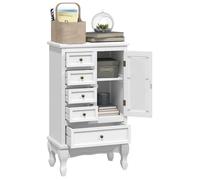2026 d'été@ Commode Armoire de chambre - JILL'S - Buffet latérale à tiroirs - avec 5 tiroirs et 2 étagères Blanc LH3972