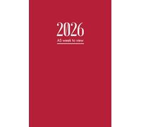 2026 Diary: A5 Week To View | Dated From January To December | Perfect For Appointments, Reminders, Scheduling ... Red Cover Design