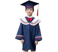 2026 Diplômé Graduation Manteau De Remise De Diplôme pour Enfants Filles Et Garçons Robe De Remise De Diplôme Robe De Baccalauréat avec Chapeau Ensemble De 2 Pièces