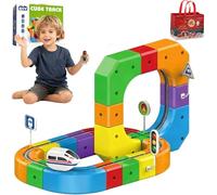 2026 DIY Cube Track, Electric Train Set Flexible Race Track, Gravity-Defying 3D Embedded Layouts & Motorised Car, Mit 51/81/123 Pieces, Toy Gifts for Children (51PCS)