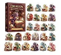 2026 Dragon Advent Calendars - 2D Acrylic Christmas Dragon Ornaments | 24 Days Dragon Christmas Countdown Calendar | Flat Acrylic Festive Tabletop And Hanging Decor For Halloween, Thanksgiving