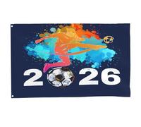 2026 Drapeau De Football Pour Extérieur,Pavillon Double Faces Imperméablse | 89,9 X 59,9 Cm Drapeasux De Jardin | Pour Décoration Intérieure/extérieure, Jardin, Balcon, Fêtes