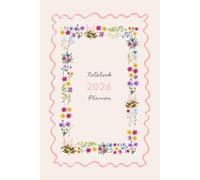 2026 Duo Planner Notebook A5, 12 Months to View Calendar, Simple Layout to Plan Monthly Daily, Suitable for Beginner, Lined Pages for Note-Taking, ... Design, 6”x9”, Softcover, Stationery Gift