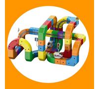 2026 Electric Train Set for Kids, 167 PCS Track Fusion Toy, 3D Magic Rail Cube Train Set, Flexible Race Track, for Children Aged 3-8 Years (Magic Cube Railcar (123-piece Set, Non-Magnetic))