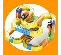 2026 Electric Train Set for Kids, 167 PCS Track Fusion Toy, 3D Magic Rail Cube Train Set, Flexible Race Track, for Children Aged 3-8 Years (Magnetic Magic Railcar (167-piece Set))