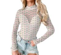 2026 Élégante combinaison triangle cintrée transparente avec imprimé sacré pour grande taille, beige, XL