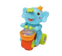 2026 Éléphant musical en marche avec tambour lumineux - Un éléphant musical chantant pour l'éducation sensorielle des enfants (B, 21 x 15,5 cm)