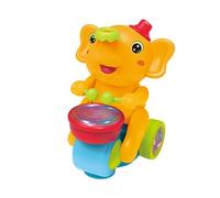 2026 Éléphant musical en marche avec tambour lumineux - Un éléphant musical chantant pour l'éducation sensorielle des enfants (A, 21 x 15,5 cm)