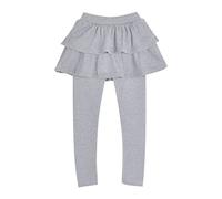 2026 - Enfants Filles Chaud Cute Cake Culottes Leggings avec Volants Jupe Tutu Pantalon Petites Filles Footless Leggings avec Volants Jupe Tutu Pantalon Fille Volant, argenté, 6-7 ans