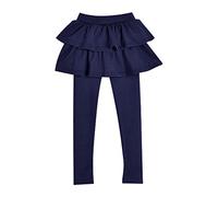 2026 - Enfants Filles Chaud Cute Cake Culottes Leggings avec Volants Jupe Tutu Pantalon Petites Filles Footless Leggings avec Volants Jupe Tutu Pantalon Fille Volant, bleu, 8-9 ans
