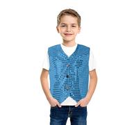 2026 Enfants Filles Garçons Paillettes Jazz Hip Hop Street Dance Gilet Veste Scène Performance Fête Taille Manteau, bleu clair, 8-9 ans