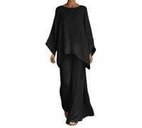 2026 Ensemble Bohème Femme Chic Et Elegant Grande Taille 2 Pieces Pantalon Fluide et Haut Chemise Manches Longues Printemps Été Ample Respirant Ensembles de Vêtements Tenue Plage Loungewear