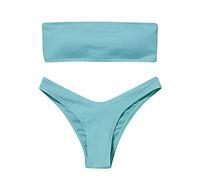 2026 - Ensemble Maillot de Bain pour Femmes, Indépendent Day, Imprimé Bikini de Plage Split Ensemble Débardeur Blanc