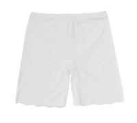 2026 - Été Mince Soie Glace Pantalon Léger Vague Leggings Trois Points Shorts Femmes Confortable Body Métallique, Blanc., XXL