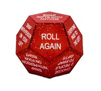 2026 Exchange Dice, 12-Sided Santa Party Game for Families | 12-Sided Die Adds Swap, Pass and Re-Roll Actions to Holiday Gift Exchanges, Family Gatherings, Office Parties and Game Nights