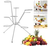 2026 Exploding Fruit Bowl, Exploded Tiered Fruit Bowl Stand, Fireworks On The Dinner Table, Stainless Steel Aesthetic 360° Display Rack, for Home Kitchen Counter & Dining Table Decor -Silver