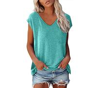 2026 - Femmes Casquette Manches Longues Été Casual Tops Col V Couleur Unie Chemises Décontractées Loose Fit Blouse Femme Haut à Manches Longues, Gn2, L