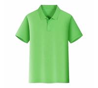 2026 - Femmes Hommes Été Respirant Mode Travail Décontracté Bouton Down Couleur Unie Chemise à Manches Courtes T-shirt Top Femme Élégant Chemisier, Vert menthe., 3XL