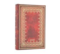 Paperblanks Agenda 2026 Mini Old Leather – 12 mois jour‑par‑jour – Couverture flexi, élastique