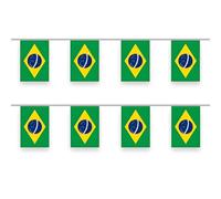 2026 Football W-M 48 Pays Drapeaux Guirlande de fanions Article de fan de football Décoration double face Bar Décoration Fête Jardin Vue publique Drapeaux Chaîne Drapeaux à suspendre Drapeau Brésil 30