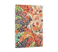 2026 Gaudi's Sun (Gaudi’s Mosaics) Mini 18-month Horizontal Hardcover Flexi Dayplanner 2025-2026 (Wrap Closure)