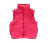 2026 Gilet d'hiver pour enfants Col montant Veste sans manches pour garçons filles Tenue décontractée à couches chaudes avec pantalon en jean Vêtements de tous les jours, Rose, 5-6 ans
