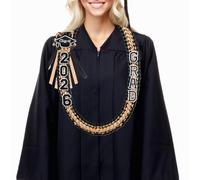 2026 Graduation Ribbon Lei Necklace 120cm | Grad Accessory For Women Men Senior Graduates College Student School Ceremony | Celebration Lei Of For And With Vibrant Festive Design
