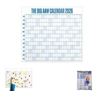 2026 Grand Calendrier Mural Effaçable à Sec XXL Offrant Une Vue D'ensemble Annuelle Et Une Organisation Par Code Couleur Pour Une Planification Efficace, 120 * 90cm