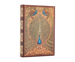 2026 Hafiz's Peacocks (Sangorski & Sutcliffe) Mini 12-month Day-at-a-Time Hardcover Flexi Dayplanner 2026 (Elastic Band Closure)