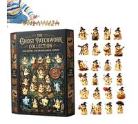 2026 Halloween 24 Mini Ghost Figures Countdown - Spooky Family Countdown