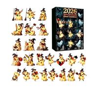 2026 Halloween Advent Calendär 2D Acrylic Ghost Countdown Decoration Set
