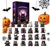 2026 Halloween Countdown Calendar - 24 Day Acrylic Cat + Advent Decor