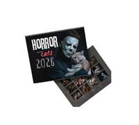 2026 Halloween Horror Movie & Cats Wall Calendar Spooky Feline Art, 11x8.5 Inch