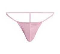 2026 - Hommes Taille Basse Poche Thong Couleur Triangle Pouch Briefs T Pants Briefs Sous-vêtements Boxer Homme Cool, Rose, taille unique