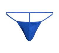 2026 - Hommes Taille Basse Poche Thong Couleur Triangle Pouch Briefs T Pants Briefs Sous-vêtements Boxer Homme Cool, bleu, taille unique