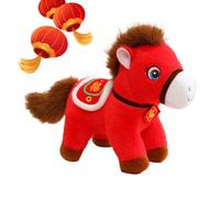 2026 Horse Mascot Plush - Soft Cute Chinese zodac Doll Toy, Animal Ornament, Adorable Stuffed Figure, Premium Fabric Cartoon Collectible | Decorative Display for Cars Bags Shop Window Home S