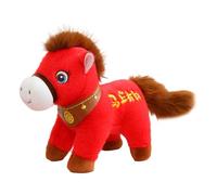 2026 Horse Mascot Plush - Soft Cute Chinese zodac Doll Toy, Animal Ornament, Adorable Stuffed Figure, Premium Fabric Cartoon Collectible | Decorative Display for Cars Bags Shop Window Home S
