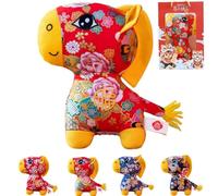 2026 Horse Year Mascot,Cartoon Plush Lucky Horse Toys,Chinese Zodiac Year of The Horses Sculpture,Symbol of Success and Good Fortune,Desktop Ornament for Home Office,New Year Gifts (Red-2)