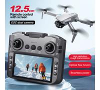 2026 Hot 4K HD double caméra 12.5 pouces grand écran télécommande E88gt Drone avec photographie aérienne système de vol à quatre axes nouveau Écran grand format 8K gris