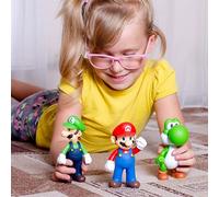 2026 Hot Super Mario Bros Luigi Yoshi Mario poupées de dessin animé figurines d'anime modèle de collection créatif jouets pour enfants cadeau d'anniversaire A11-12CM