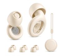 2026 Hushnixi Earplugs for Snoring - 35dB Noise Reduction Hushnixi Earplugs for Sleeping Pro, Reusable Waterproof Silicone Quiet Earbuds for Snoring, Work, Travel, Focus, Study&Concert (Beige)
