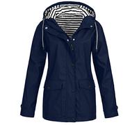 2026 - Imperméable Plus Coupe-vent Massif Extérieur Manteau Femmes Capucin Imperméable Femme Manteau Femme Pas Cher, Marine, M