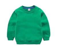 2026 Infant Bébé Garçons Filles Solide Mode Ample Chaud Tops Sweatshirt Vêtements, vert, 1-2 ans