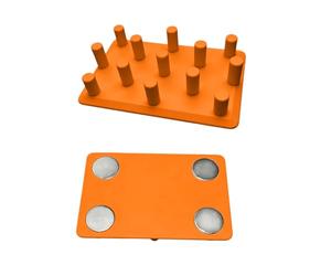 2026 Insert d'alimentation lente compatible avec la mangeoire automatique Petlibro RFID, design 13 pour une alimentation contrôlée, chats inclinés et sans coincement (orange, taille unique)