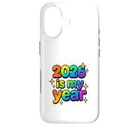2026 is My Year Rainbow Optimistic Ludique Bubbly Esthétique Coque pour iPhone 17
